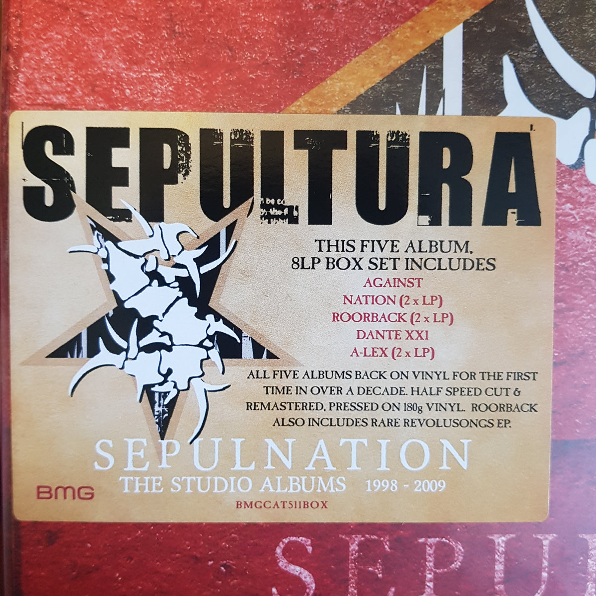 SEPULTURA - SEPULNATION: THE STUDIO ALBUMS 1998-2009 (8LP+