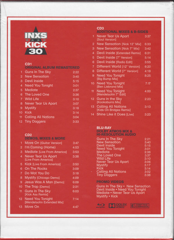 INXS - KICK 30 (4CD) BOX SET – GrevilleRecords