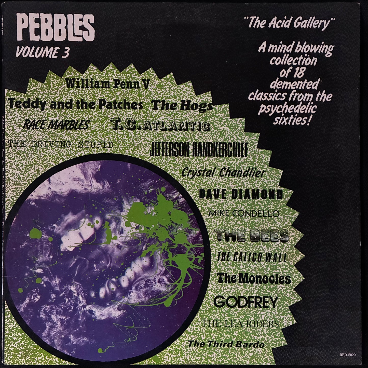 VARIOUS ARTISTS - PEBBLES: VOLUME 3: THE ACID GALLERY (USED VINYL 1979 US EX/EX+)