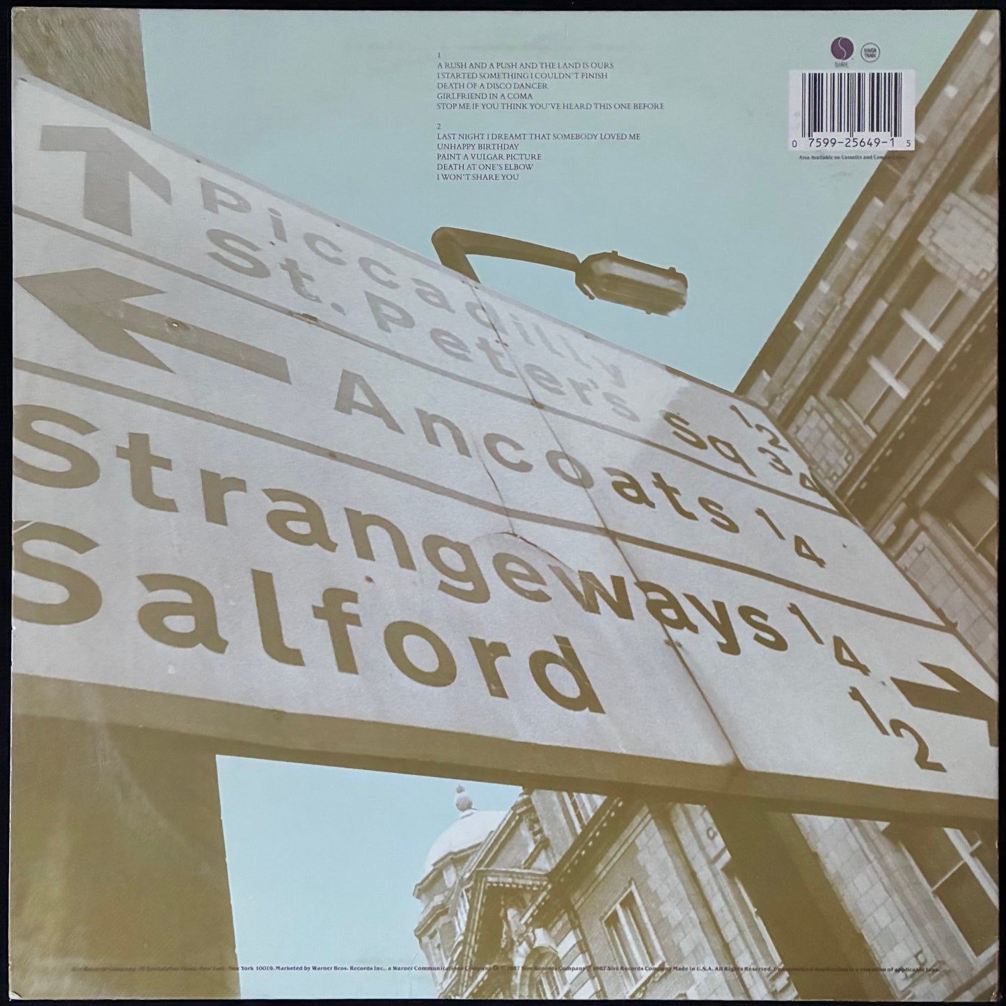 SMITHS - STRANGEWAYS, HERE WE COME (USED VINYL 1987 US EX+/EX+)