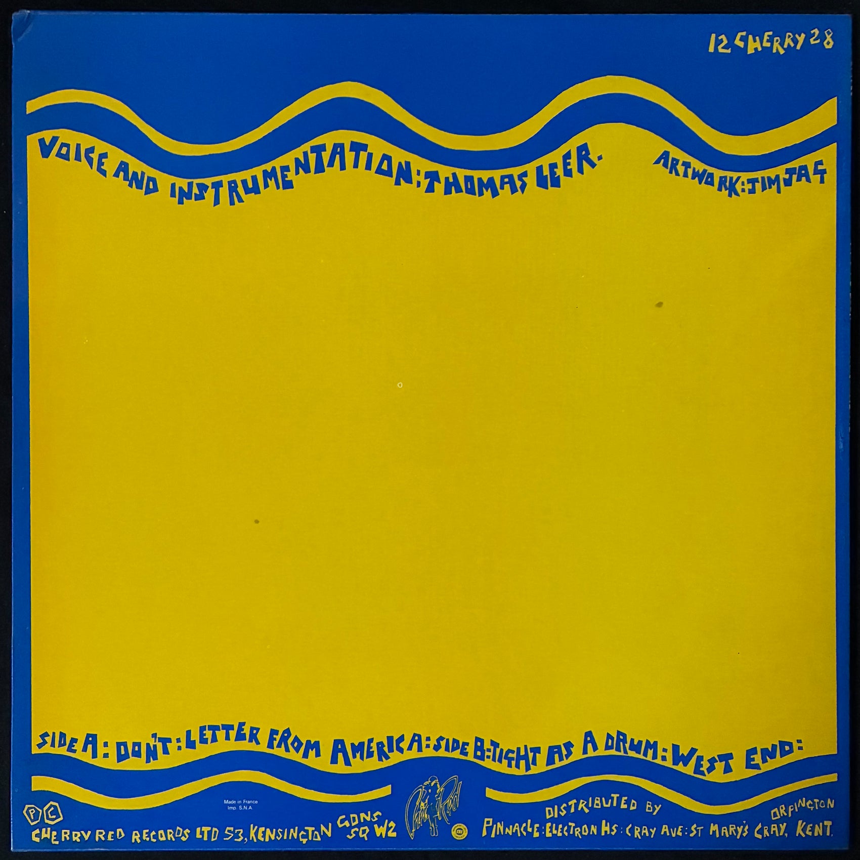 THOMAS LEER - 4 MOVEMENTS (12") (USED VINYL 1981 UK M-/EX+)