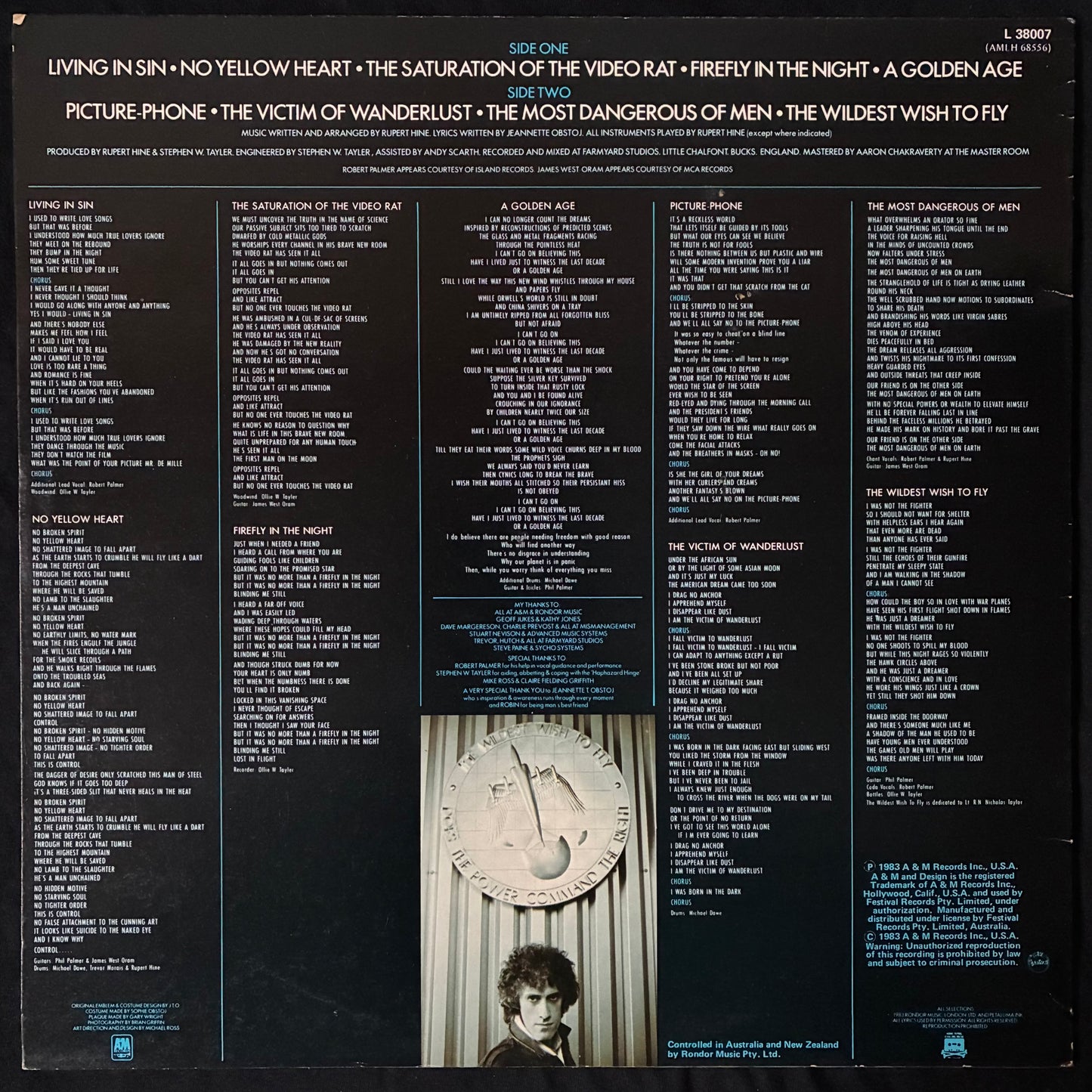 RUPERT HINE - THE WILDEST WISH TO FLY (USED VINYL 1983 AUS M-/M-)