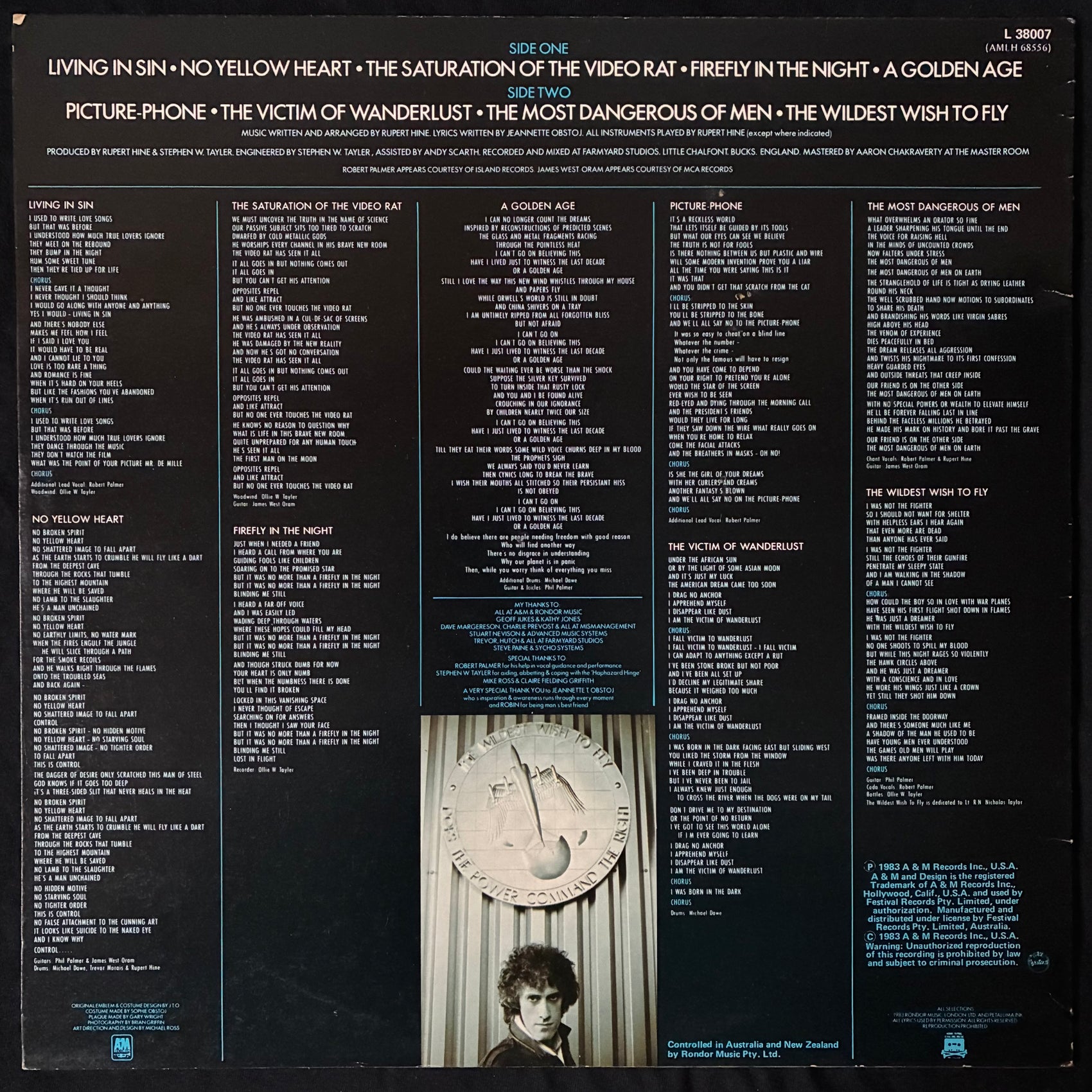 RUPERT HINE - THE WILDEST WISH TO FLY (USED VINYL 1983 AUS M-/M-)