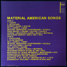 Load image into Gallery viewer, MATERIAL - AMERICAN SONGS (12" EP) (USED VINYL 1981 NETHERLANDS M-/M-)
