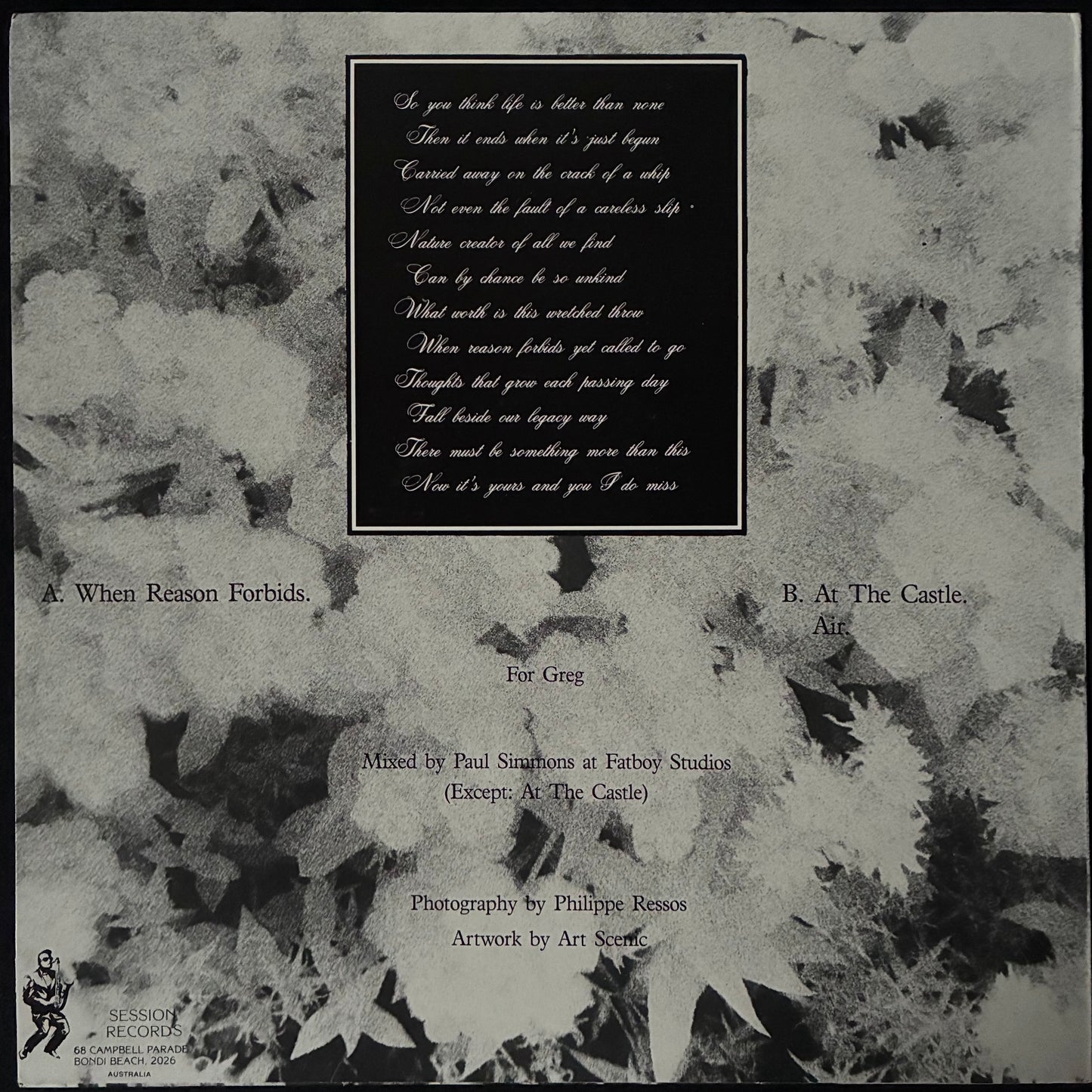 PETER KOPPES - WHEN REASON FORBIDS : A REQUIEM (12") (USED VINYL 1987 AUS M-/M-)