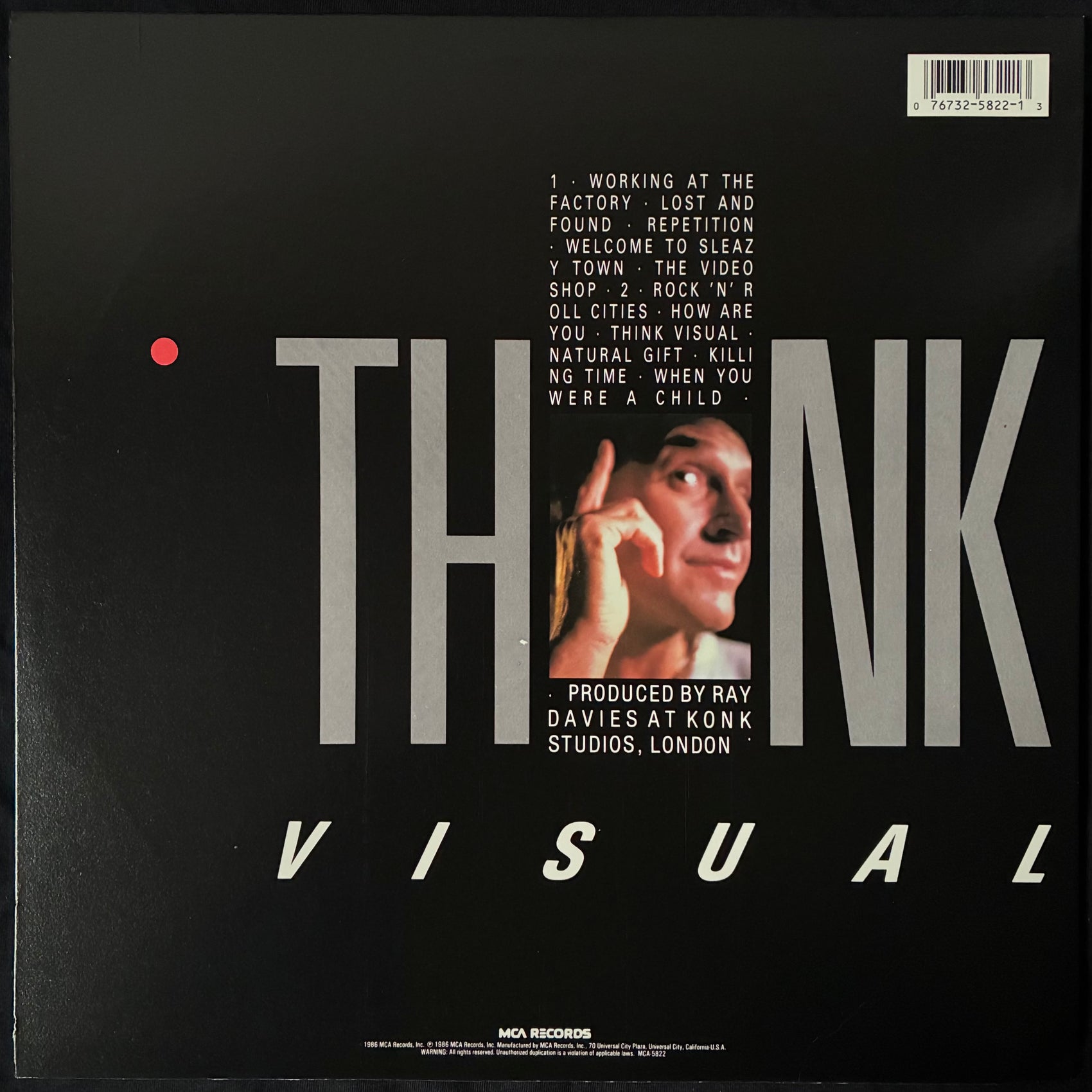 KINKS - THINK VISUAL (USED VINYL 1986 US M-/EX+)