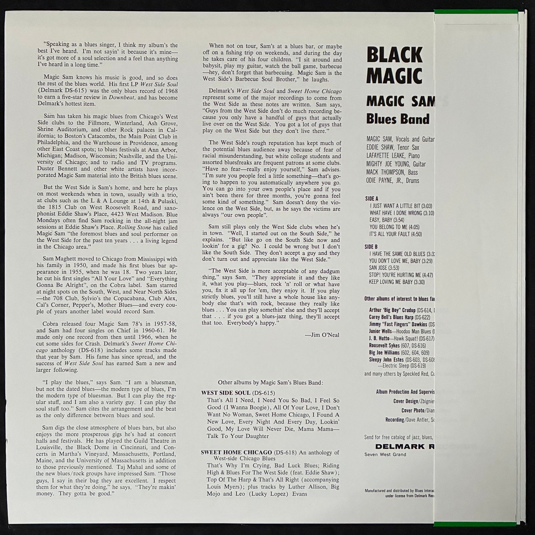 MAGIC SAM - MAGIC SAM BLUES BAND (USED VINYL 1987 JAPAN M-/M-)