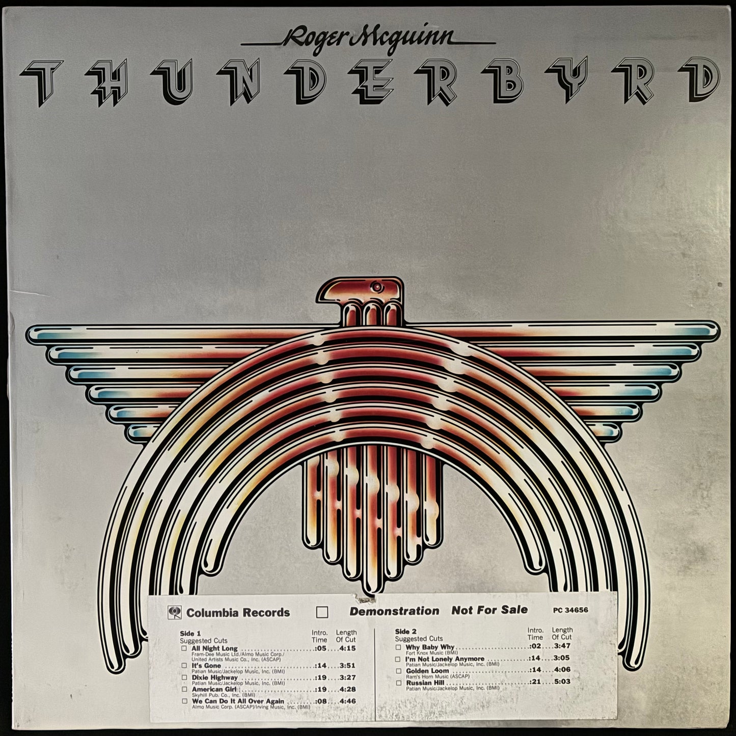 ROGER MCGUINN - THUNDERBYRD (USED VINYL 1977 US M-/EX+)
