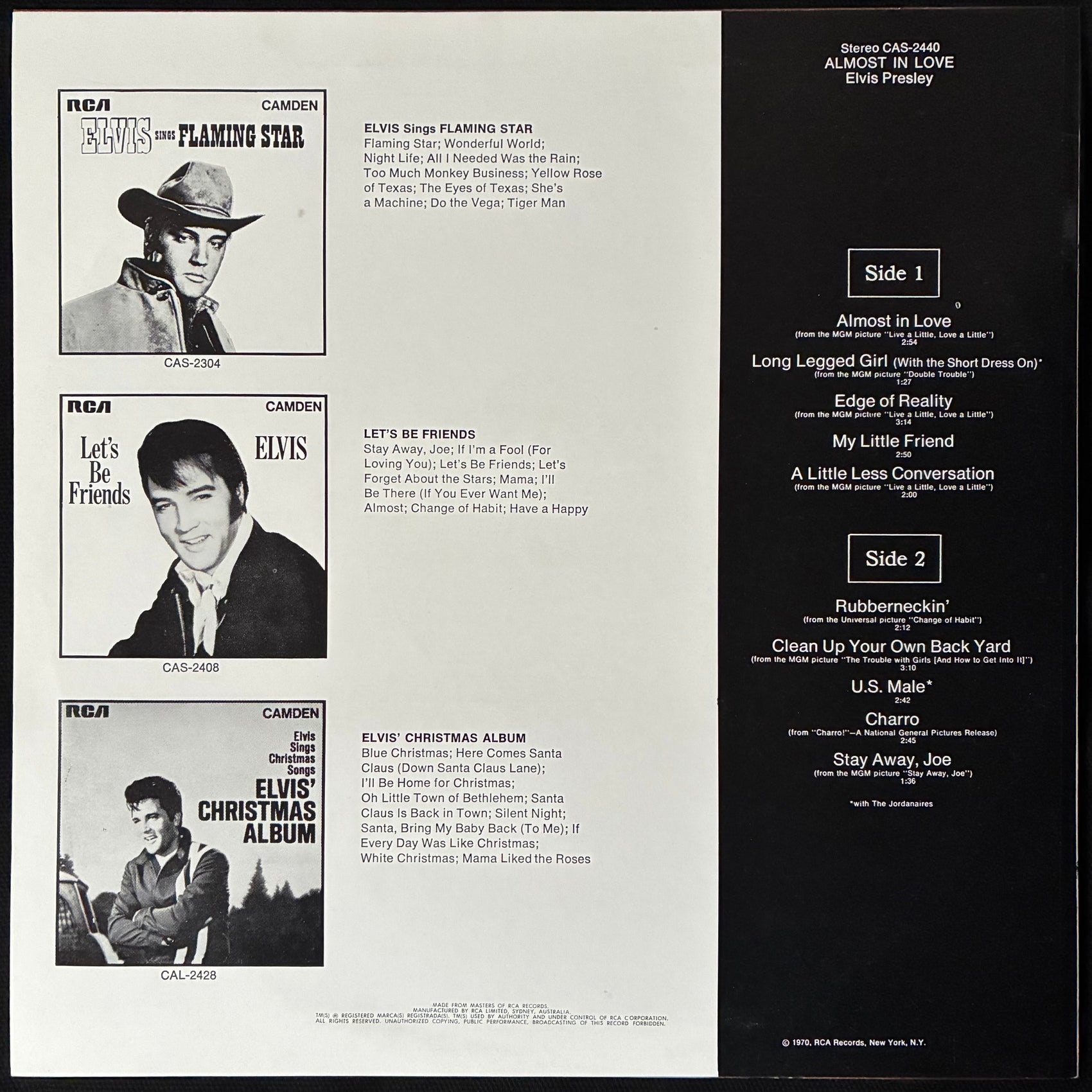ELVIS PRESLEY - ALMOST IN LOVE (USED VINYL AUS M-/M-)