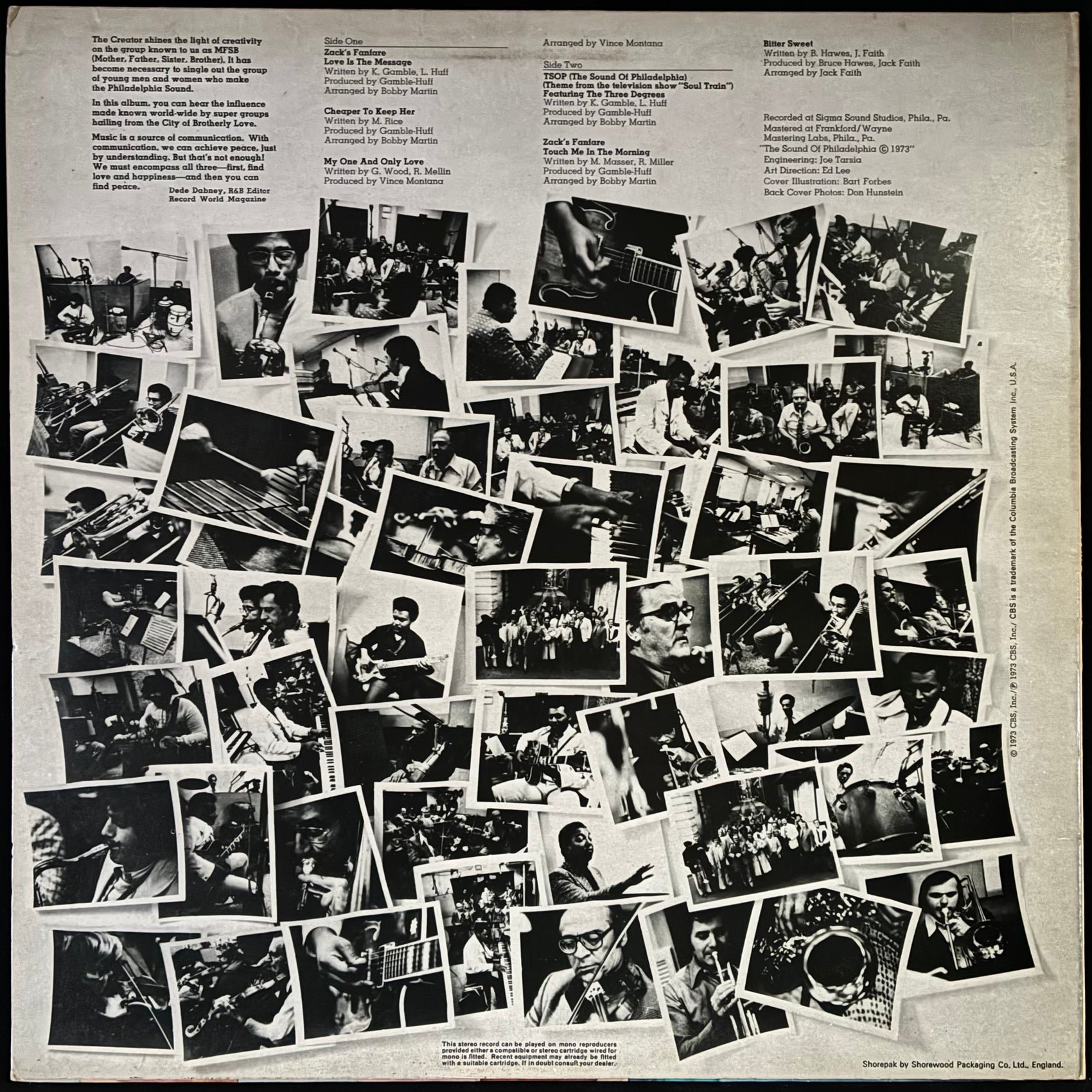 MFSB - TSOP : THE SOUND OF PHILADELPHIA (USED VINYL 1973 UK M-/EX+)