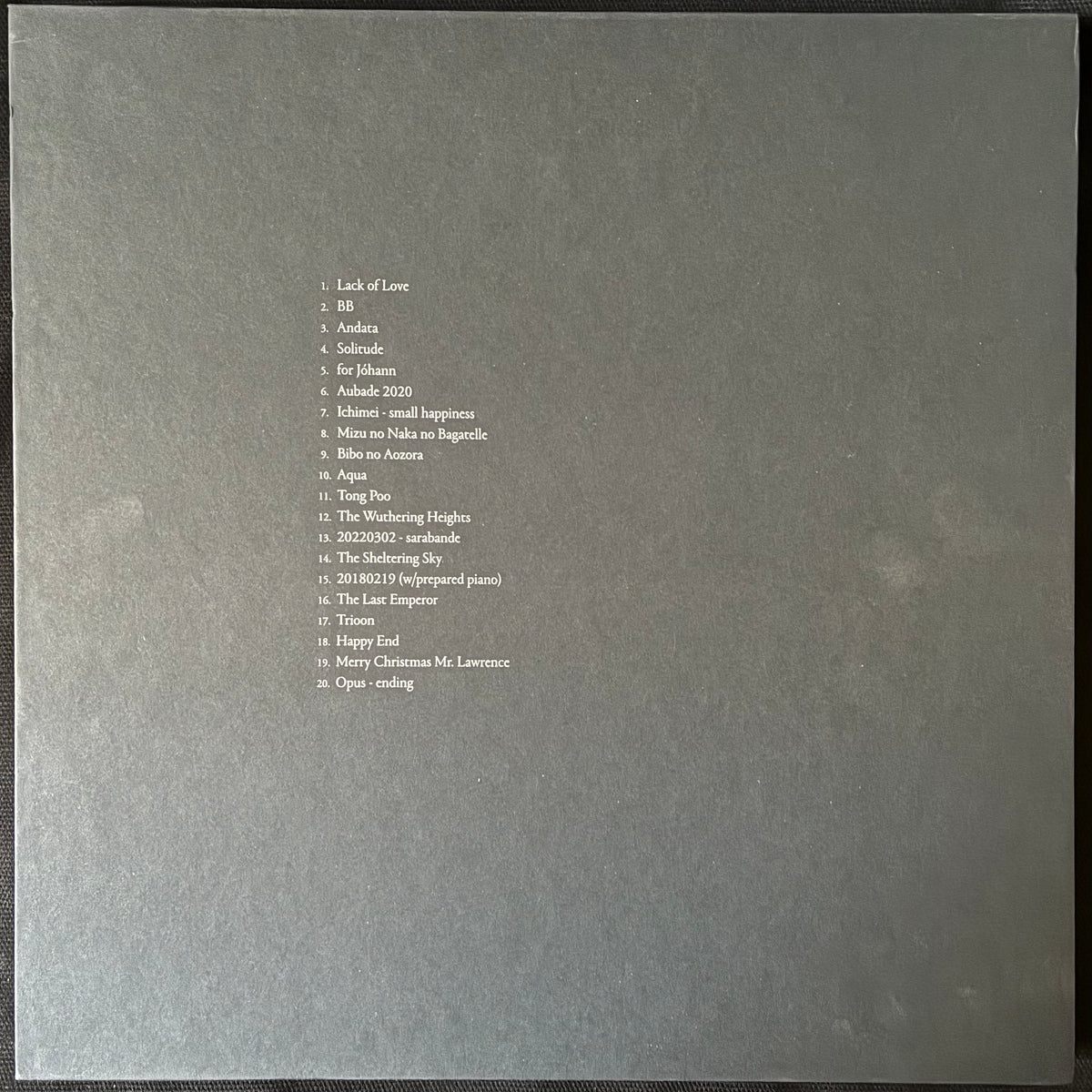 RYUICHI SAKAMOTO - OPUS (4LP BOX EST) (USED VINYL 2024 US M-/M-)
