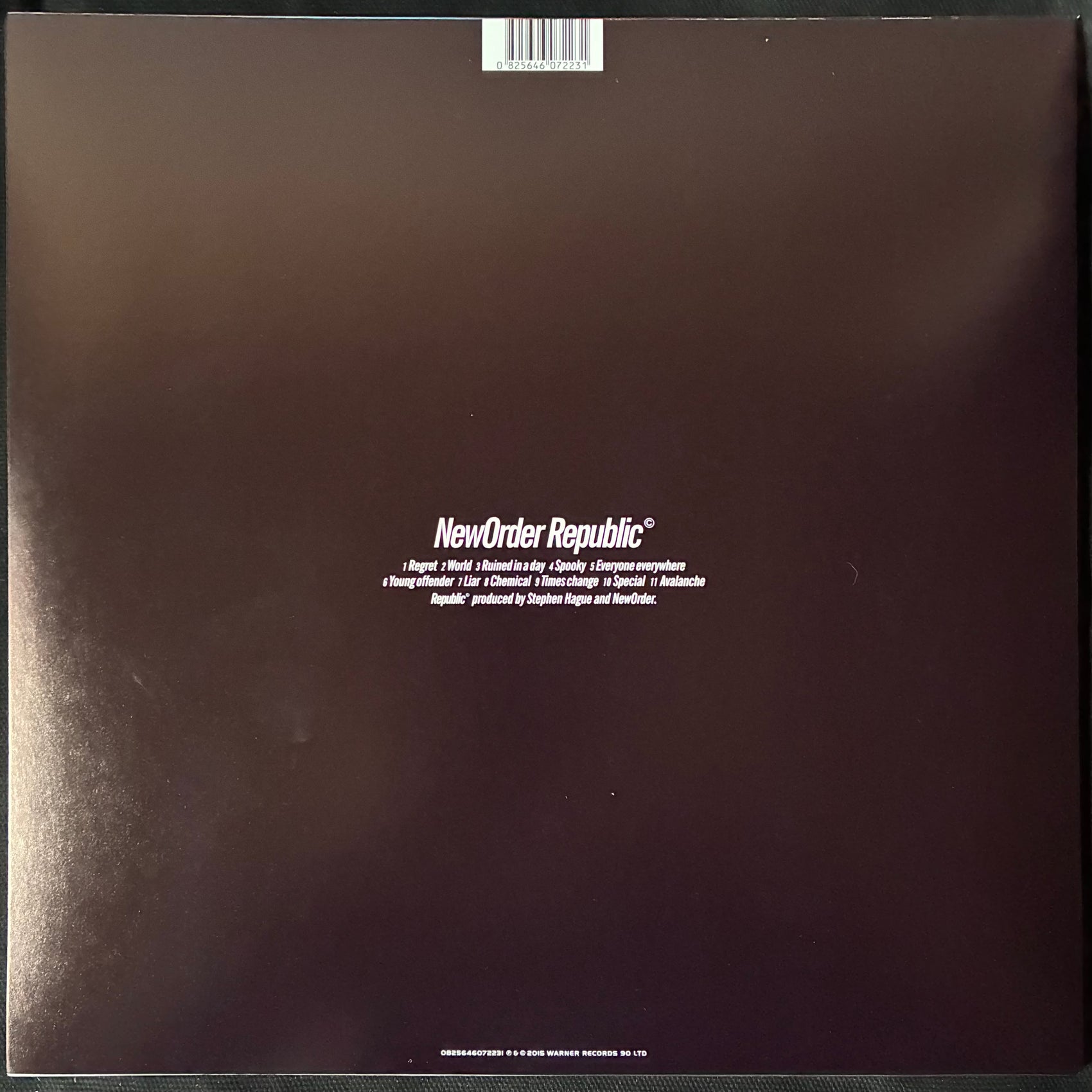 NEW ORDER - REPUBLIC (USED VINYL 2015 EU M-/M-)