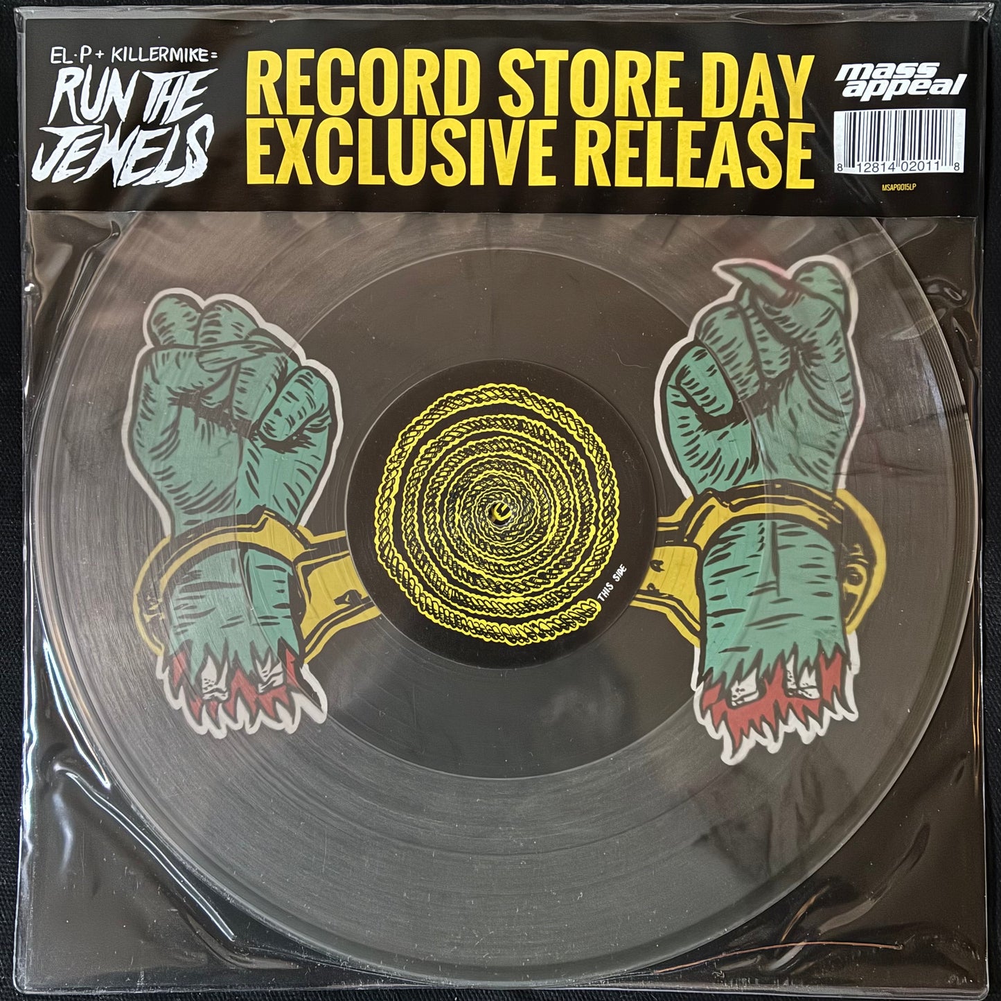 RUN THE JEWELS - BUST NO MOVES (12" EP) (CLEAR/RED/BLACK COLOURED) (USED VINYL 2015 M-/M-)