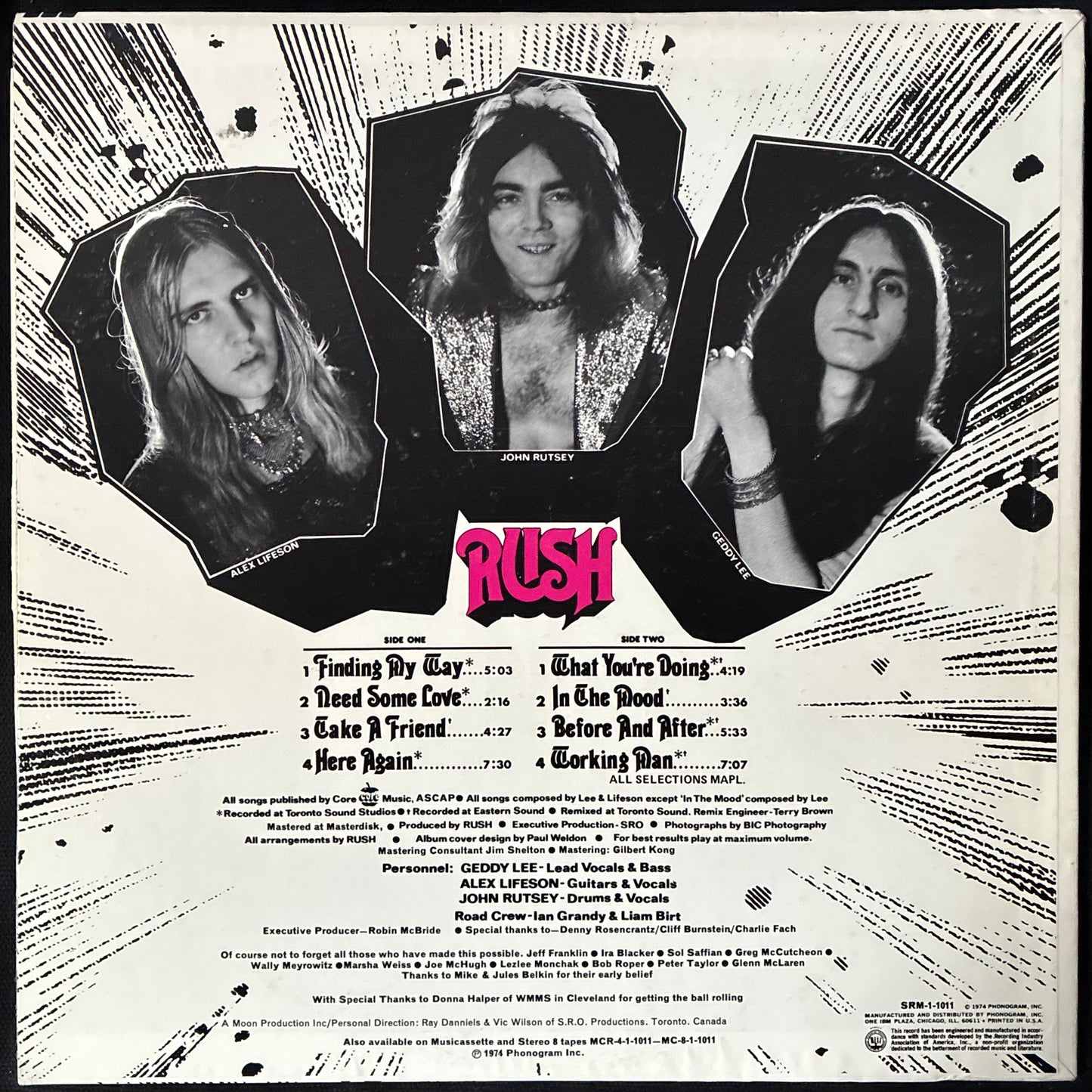 RUSH - RUSH (USED VINYL 1974 US EX+/EX+)