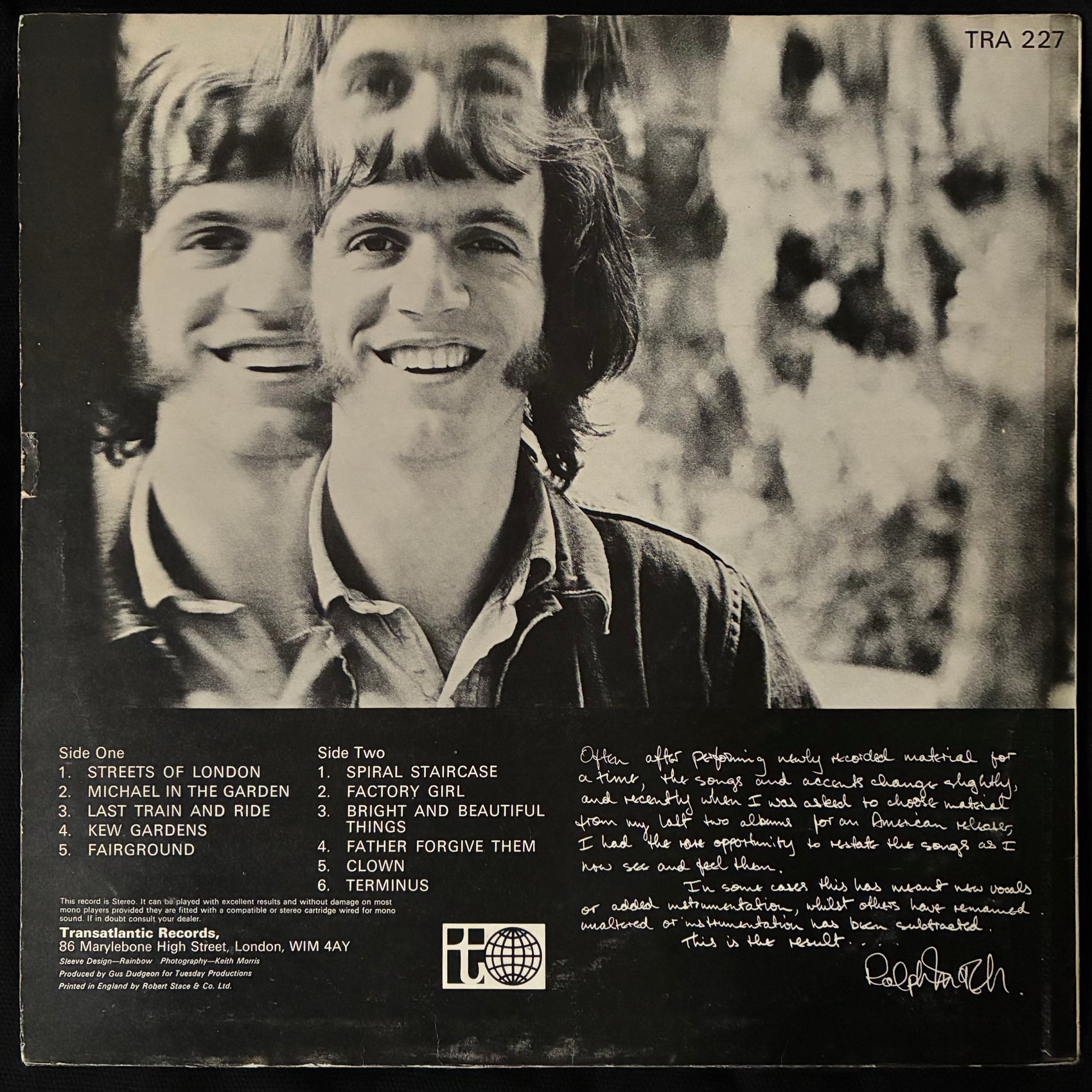 RALPH MCTELL - REVISITED (USED VINYL 1970 UK M-/EX-)