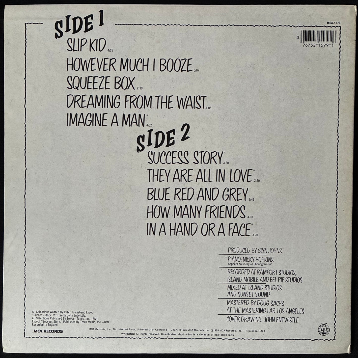 WHO - THE WHO BY NUMBERS (USED VINYL US M-/M-)