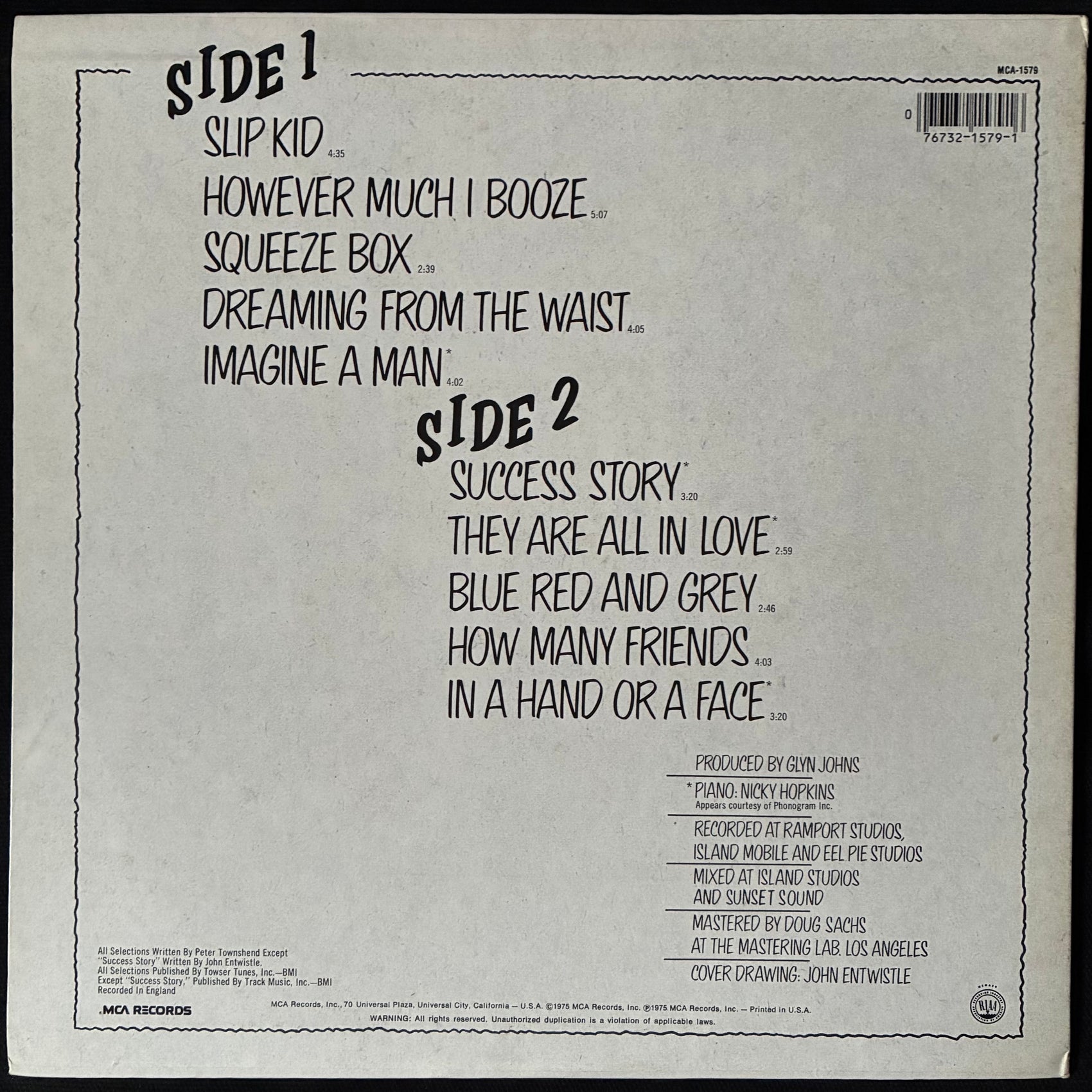 WHO - THE WHO BY NUMBERS (USED VINYL US M-/M-)