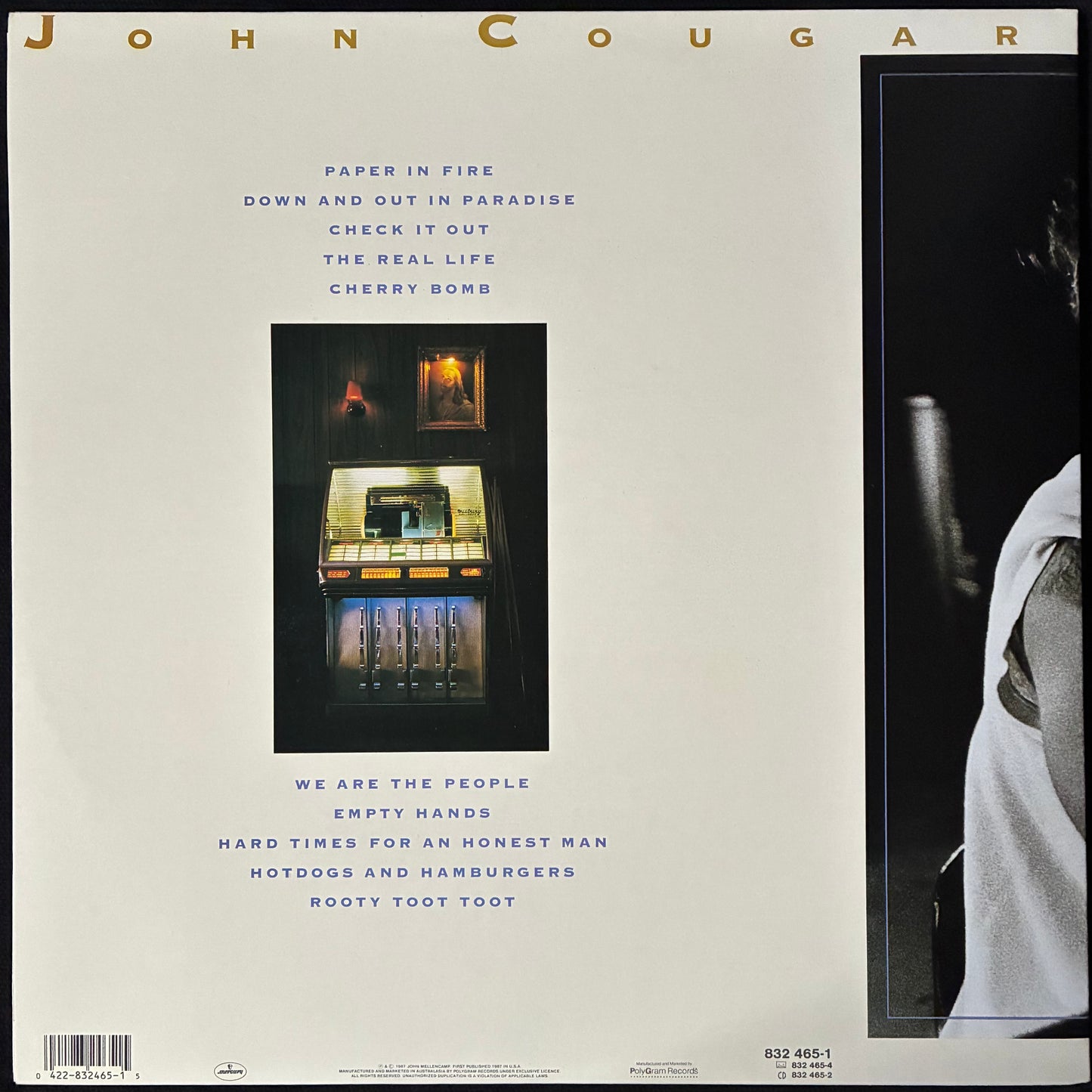 JOHN COUGAR MELLENCAMP - THE LONESOME JUBILEE (USED VINYL 1987 AUS M-/M-)