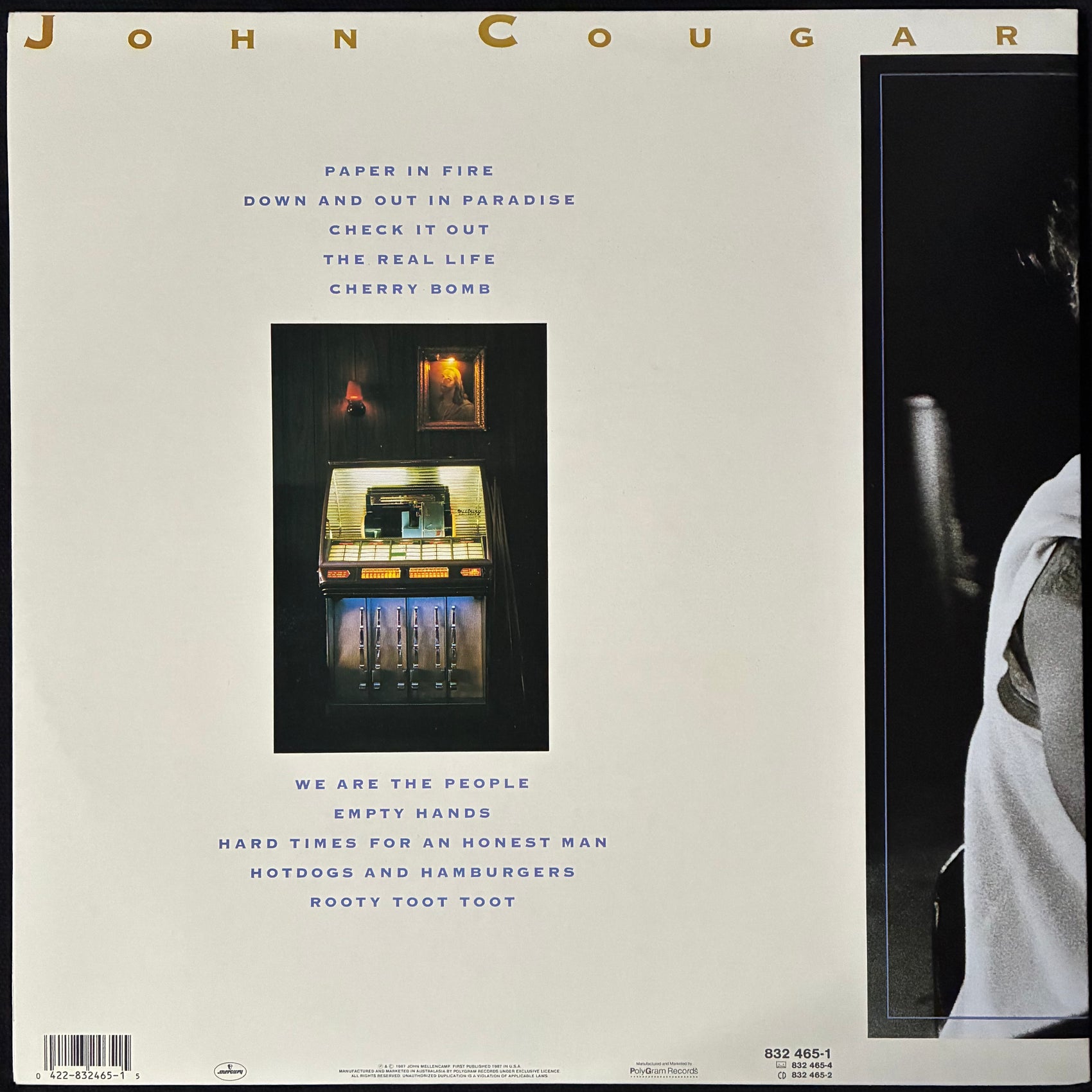 JOHN COUGAR MELLENCAMP - THE LONESOME JUBILEE (USED VINYL 1987 AUS M-/M-)