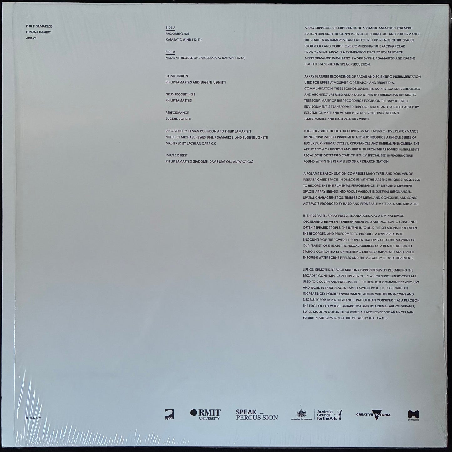 PHILIP SAMARTZIS & EUGENE EGHETTI - ARRAY (USED VINYL 2021 AUS M-/M-)