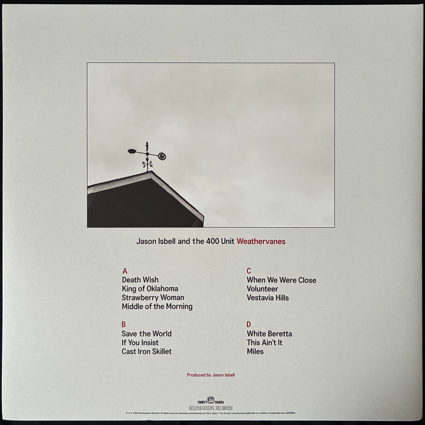 JASON ISBELL AND THE 400 UNIT - WEATHERVANES (2LP) (USED VINYL 2023 US M-/M-)