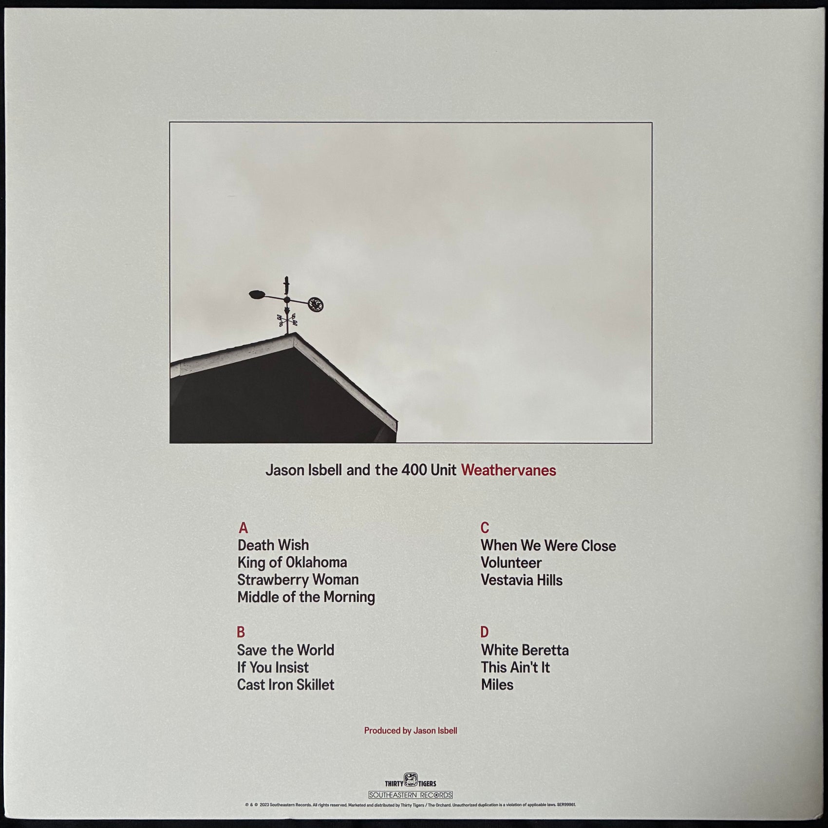 JASON ISBELL AND THE 400 UNIT - WEATHERVANES (2LP) (USED VINYL 2023 US M-/M-)