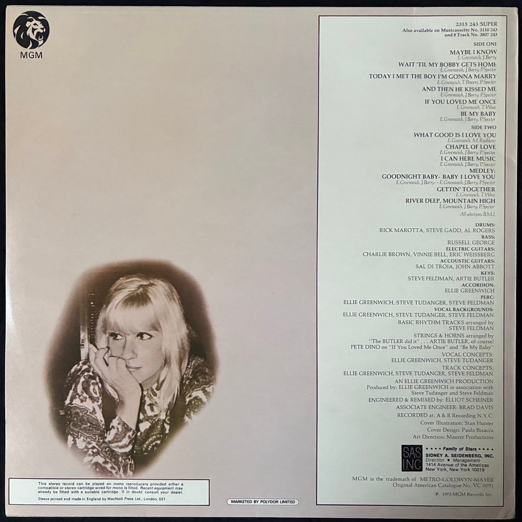 ELLIE GREENWICH - LET IT BE WRITTEN LET IT BE SUNG (USED VINYL 1973 UK EX+/EX+)