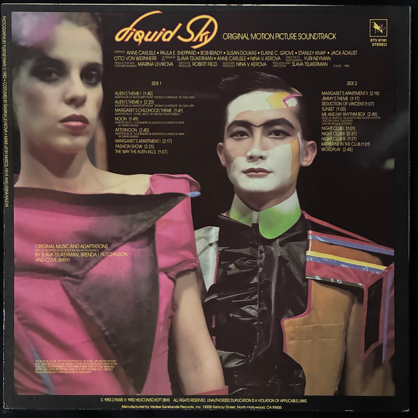 VARIOUS ARTISTS - LIQUID SKY OST (USED VINYL 1982 US M-/M-)