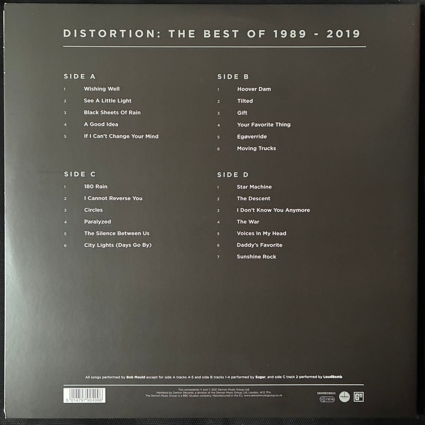 BOB MOULD - DISTORTION : THE BEST OF 1989-2019 (2LP) (CLEAR COLOURED) (USED VINYL 2021 UK/EU M-/M-)