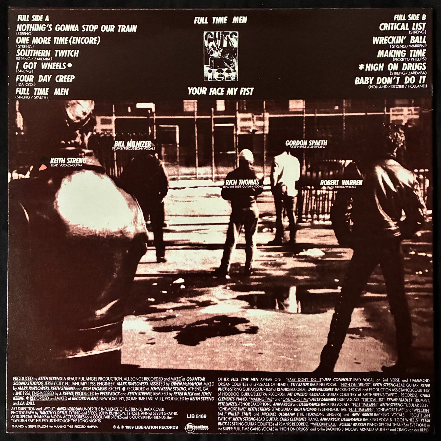 FULL TIME MEN - YOUR FACE MY FIST (USED VINYL 1989 AUS M-/M-)