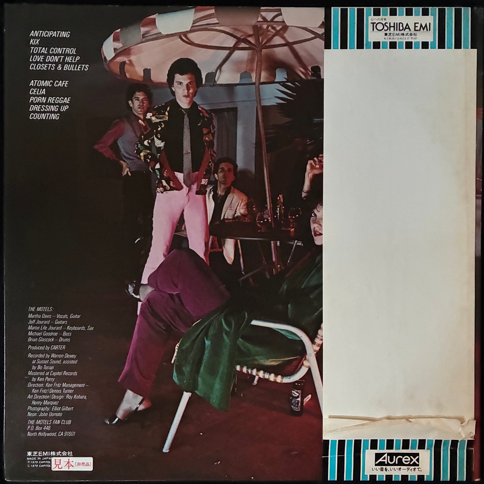 MOTELS - THE MOTELS (PROMO) (USED VINYL 1979 JAPAN M-/EX+)