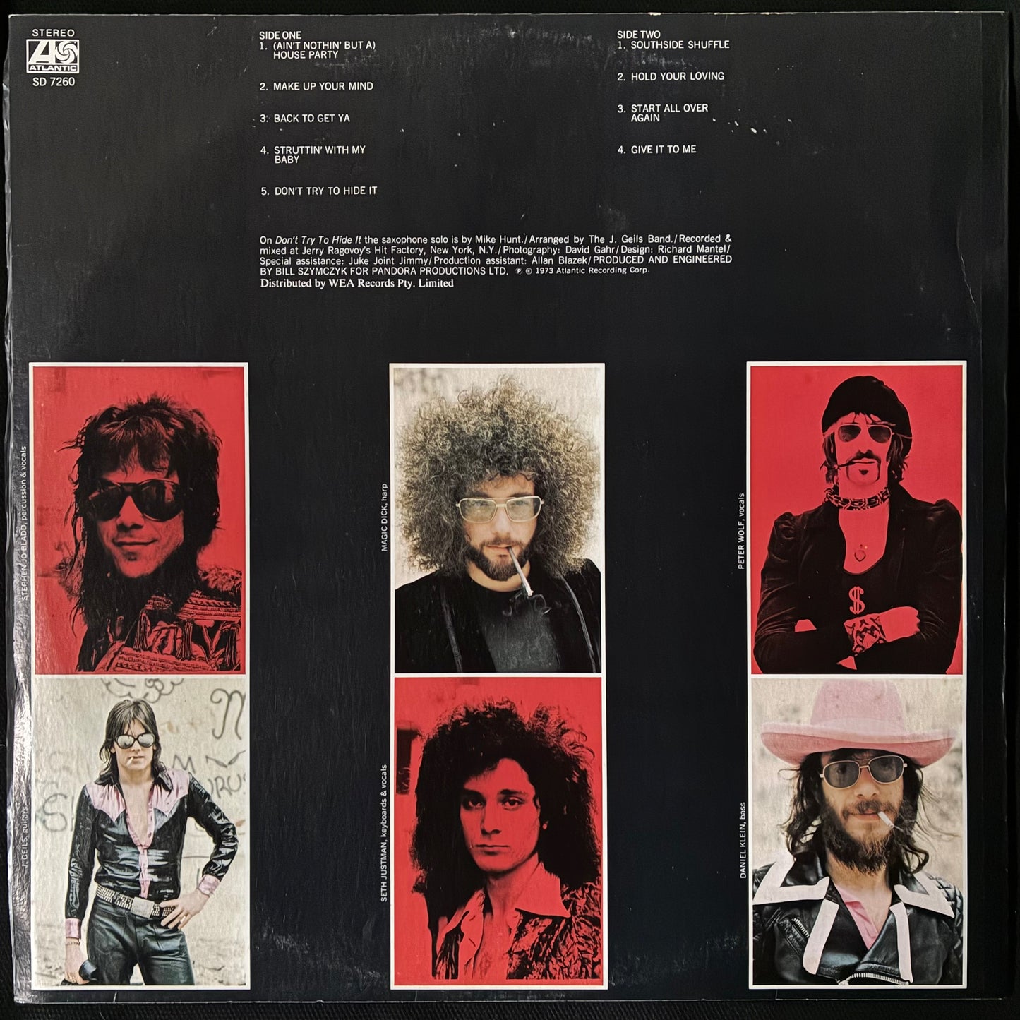 J. GEILS BAND - BLOODSHOT (FIRST PRESSING) (USED VINYL 1973 AUS M-/EX+)