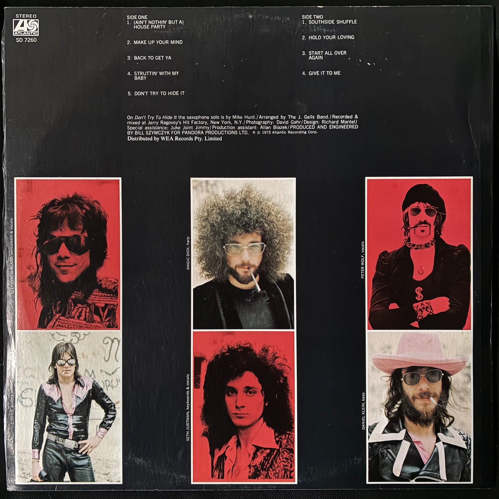 J. GEILS BAND - BLOODSHOT (FIRST PRESSING) (USED VINYL 1973 AUS M-/EX+)