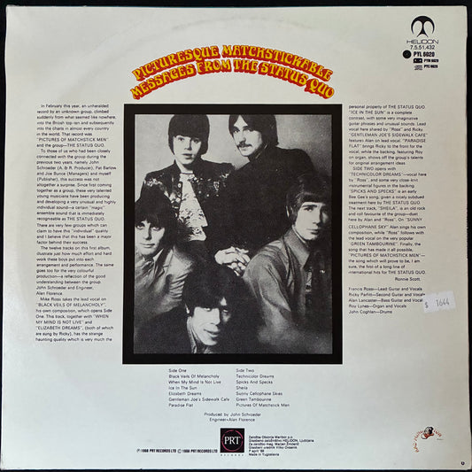 STATUS QUO - PICTURESQUE MATCHSTICKABLE MESSAGES FROM THE STATUS QUO (USED VINYL 1989 YUGOSLAVIA EX+/EX-)