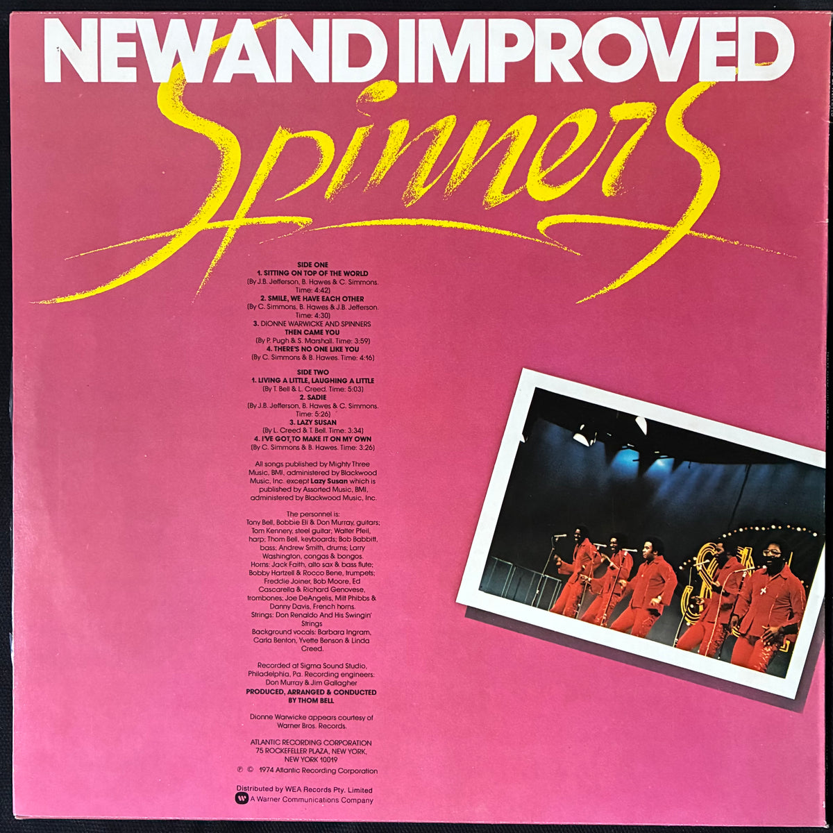 SPINNERS - NEW AND IMPROVED (USED VINYL 1975 AUS M-/M-)