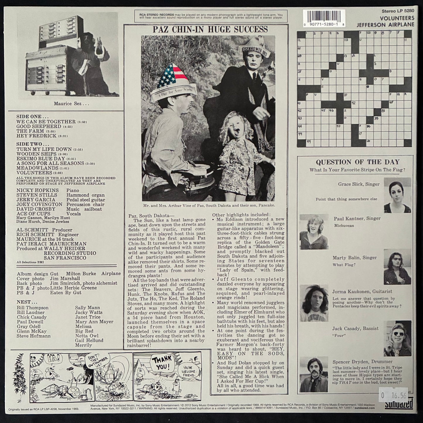 JEFFERSON AIRPLANE - VOLUNTEERS (USED VINYL 2012 US M-/M-)