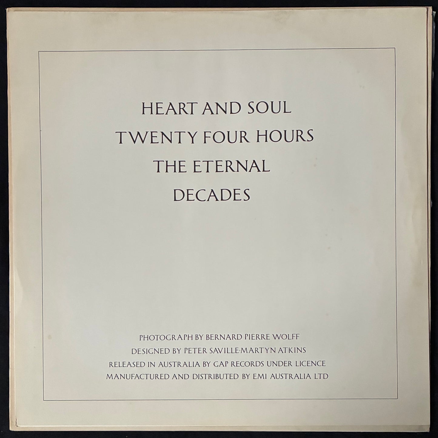 JOY DIVISION - CLOSER (USED VINYL 1981 AUS M-/EX-)
