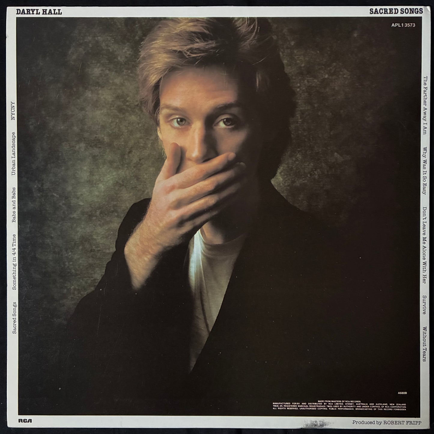 DARYL HALL - SACRED SONGS (USED VINYL 1980 AUS M-/M-)