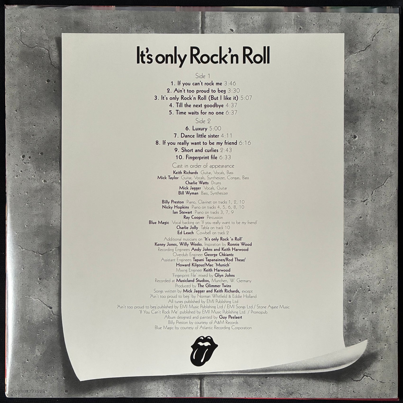 ROLLING STONES - IT'S ONLY ROCK 'N ROLL (180GM) (HALF SPEED MASTERED) (USED VINYL 2018 EU M-/M-)