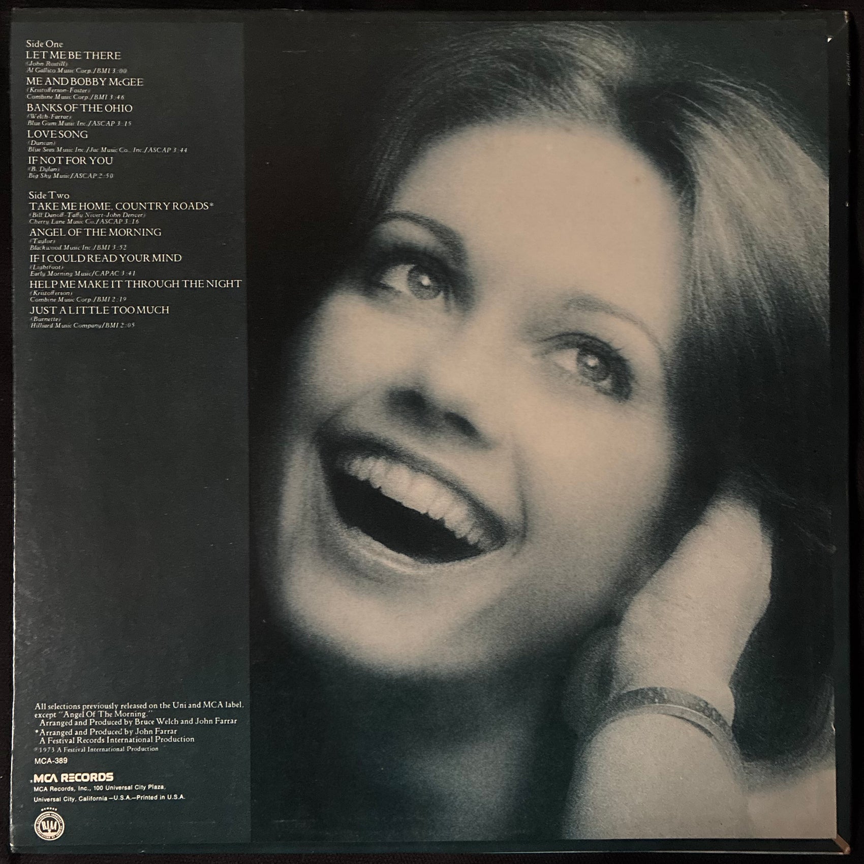 OLIVIA NEWTON-JOHN - LET ME BE THERE (USED VINYL 1973 US M-/M-)