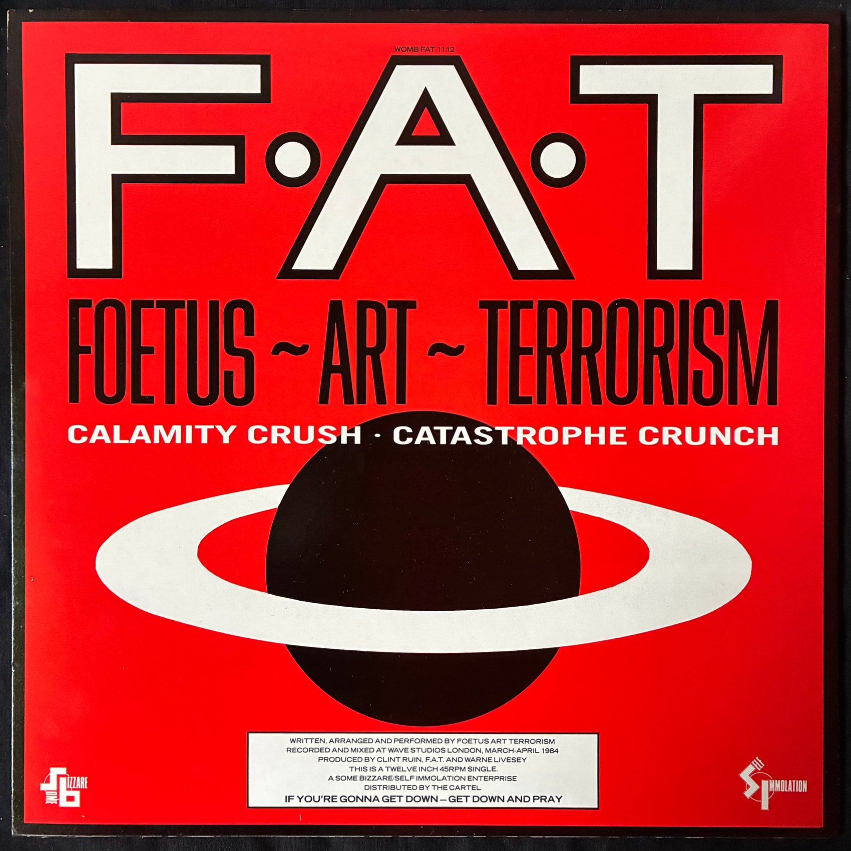 FOETUS ART TERRORISM - CALAMITY CRUSH (12") (USED VINYL 1984 UK M-/M-)