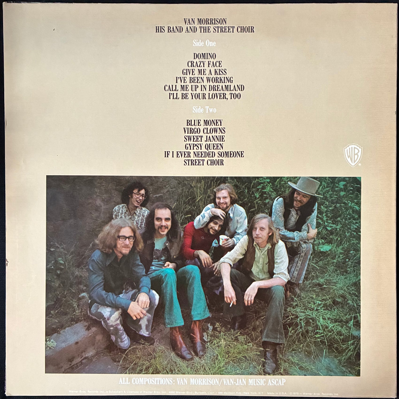 VAN MORRISON - HIS BAND AND THE STREET CHOIR (USED VINYL 1980 US M-/M-)