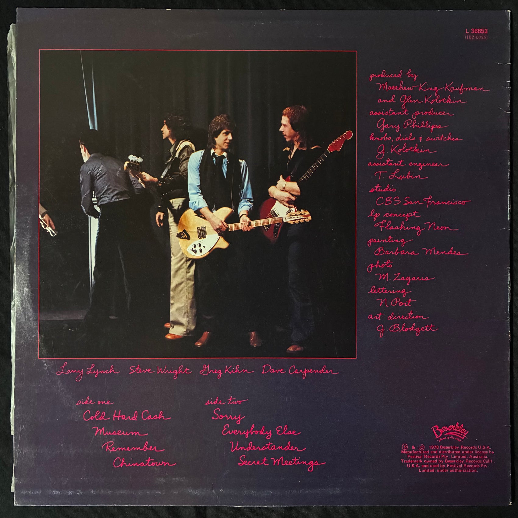 GREG KIHN BAND - NEXT OF KIHN (USED VINYL 1978 AUS M-/M-)