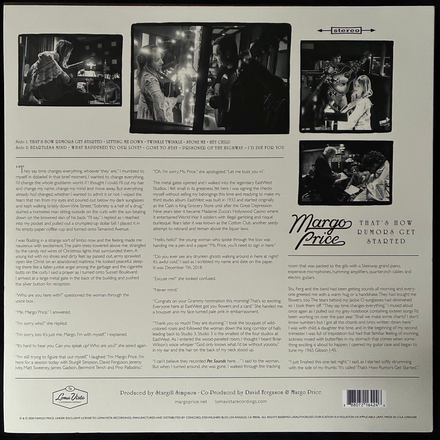 MARGO PRICE - THAT'S HOW RUMORS GET STARTED (USED VINYL 2020 US M-/M-)