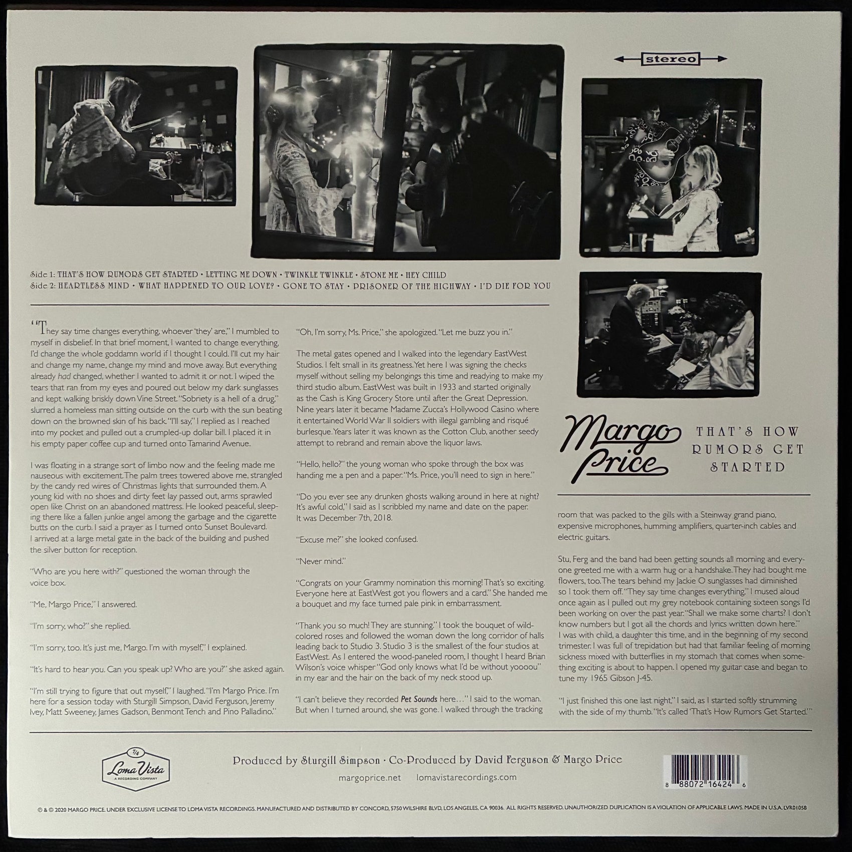 MARGO PRICE - THAT'S HOW RUMORS GET STARTED (USED VINYL 2020 US M-/M-)