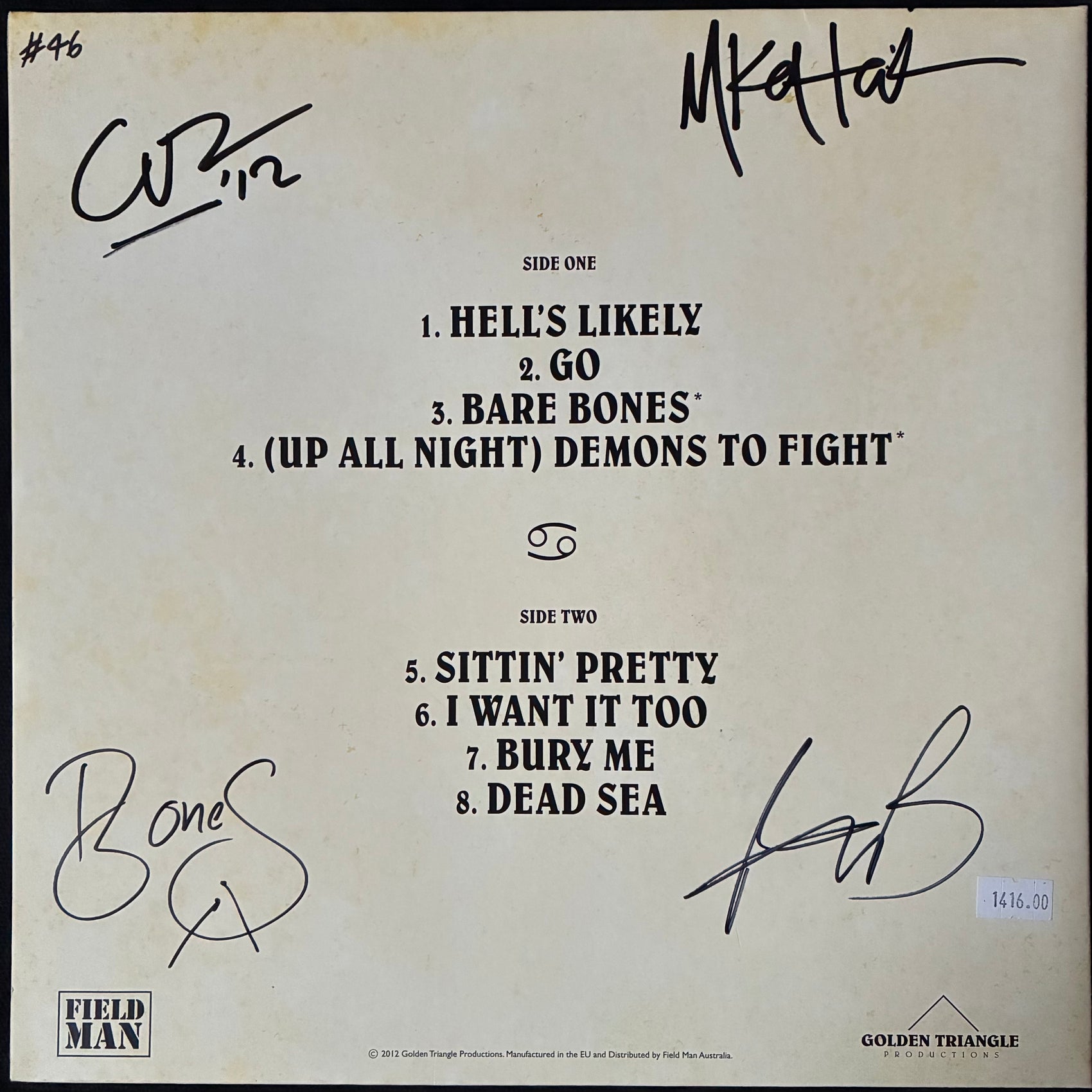 MAMMOTH MAMMOTH - HELL'S LIKELY (SIGNED) (USED VINYL 2012 AUS M-/EX+)