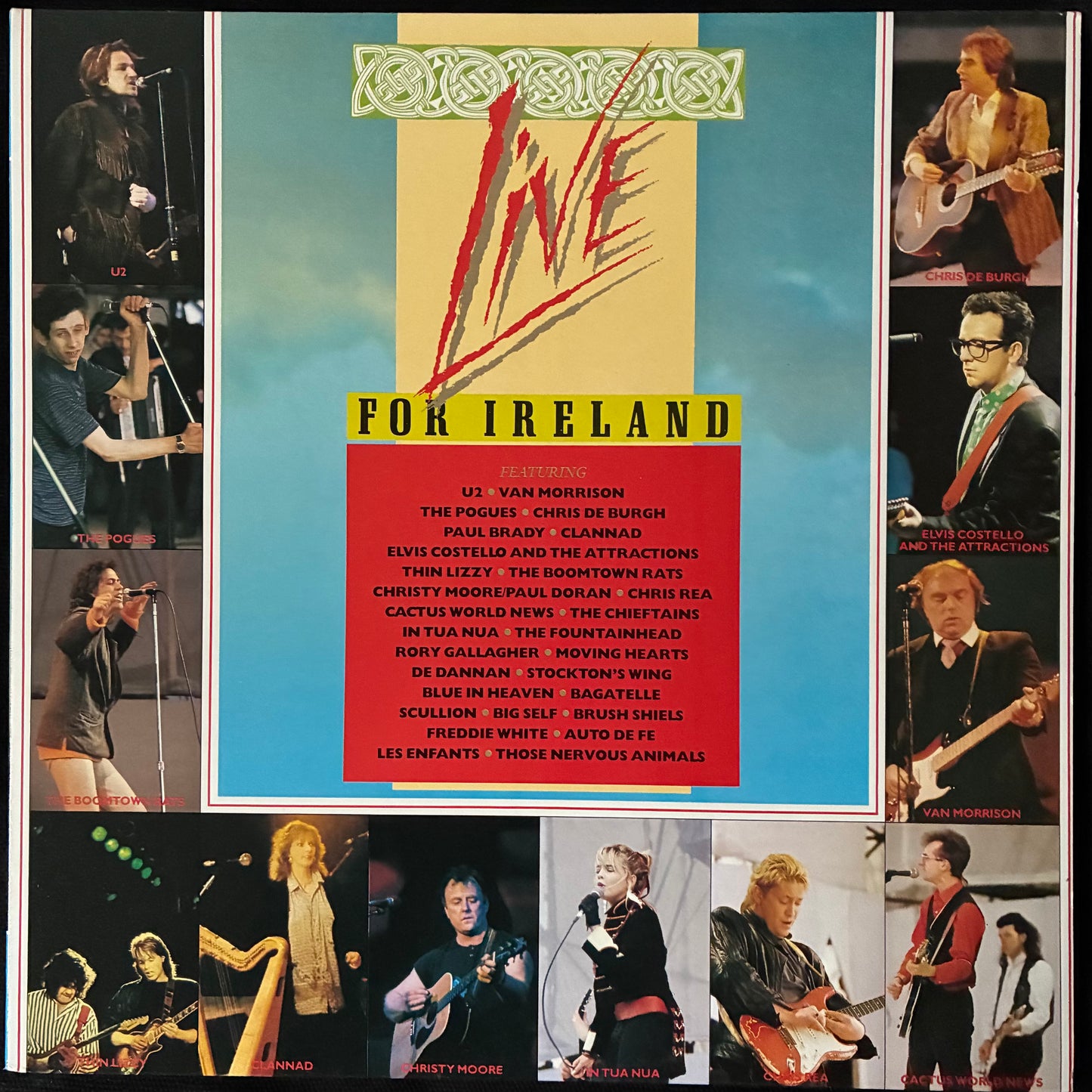 VARIOUS ARTISTS - LIVE FOR IRELAND (2LP) (USED VINYL 1987 UK M-/M-)