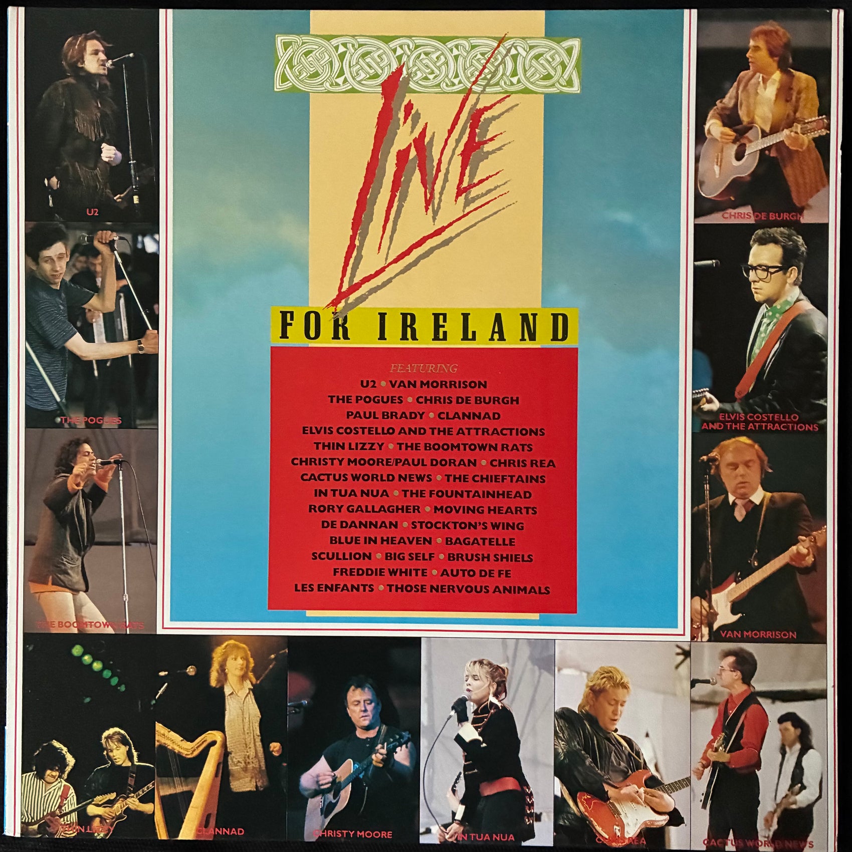 VARIOUS ARTISTS - LIVE FOR IRELAND (2LP) (USED VINYL 1987 UK M-/M-)