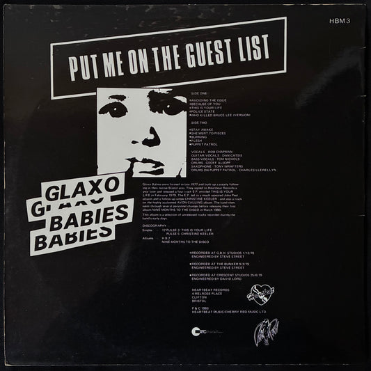 GLAXO BABIES - PUT ME ON THE GUEST LIST (USED VINYL 1980 NZ EX+/EX+)