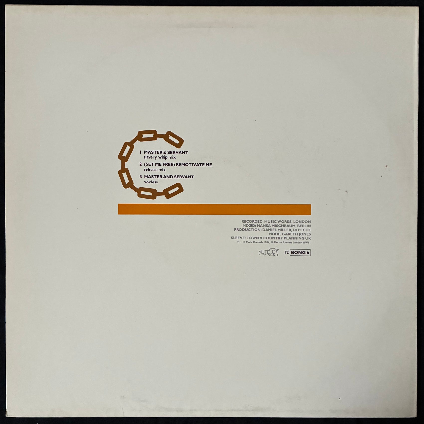 DEPECHE MODE - MASTER AND SERVANT (12") (USED VINYL 1984 UK M-/EX+)